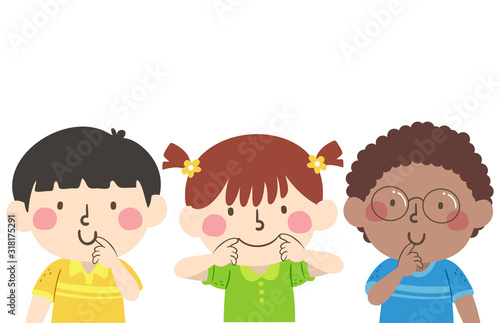 Kids Touch Your Mouth Illus...