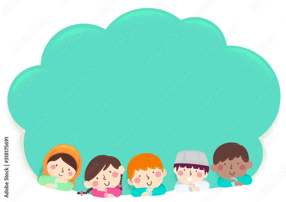 Kids Day Dream Together Illustration Kids Day Dream Together Illustration