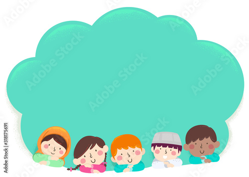 Kids Day Dream Together Illustration