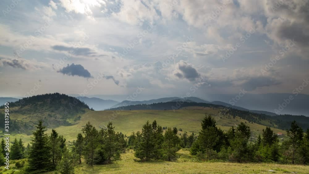 Time lapse over Rhodope mountain. Time lapse over Rhodope mountain.