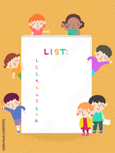 Kids Paper List Illustration
