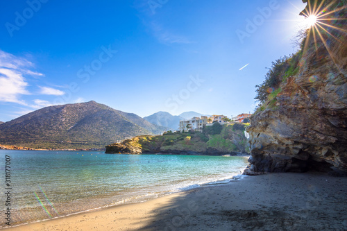 Famous summer resort in Bali village, near Rethimno, Crete, Greece. photo