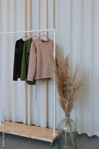 clothes hanging on hanger