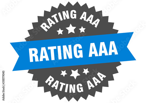 rating aaa sign. rating aaa circular band label. round rating aaa sticker