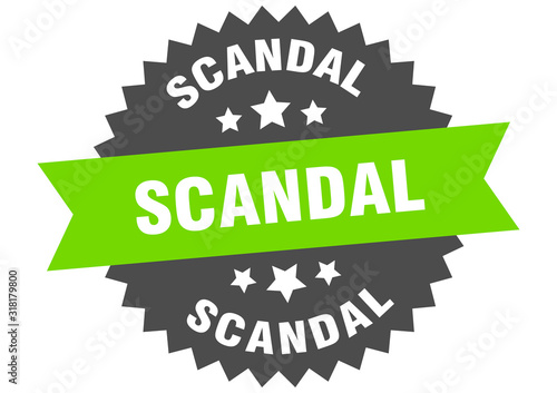 scandal sign. scandal circular band label. round scandal sticker