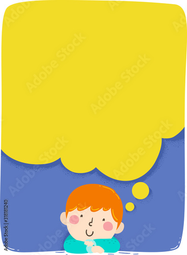 Kid Boy Day Dream Illustration