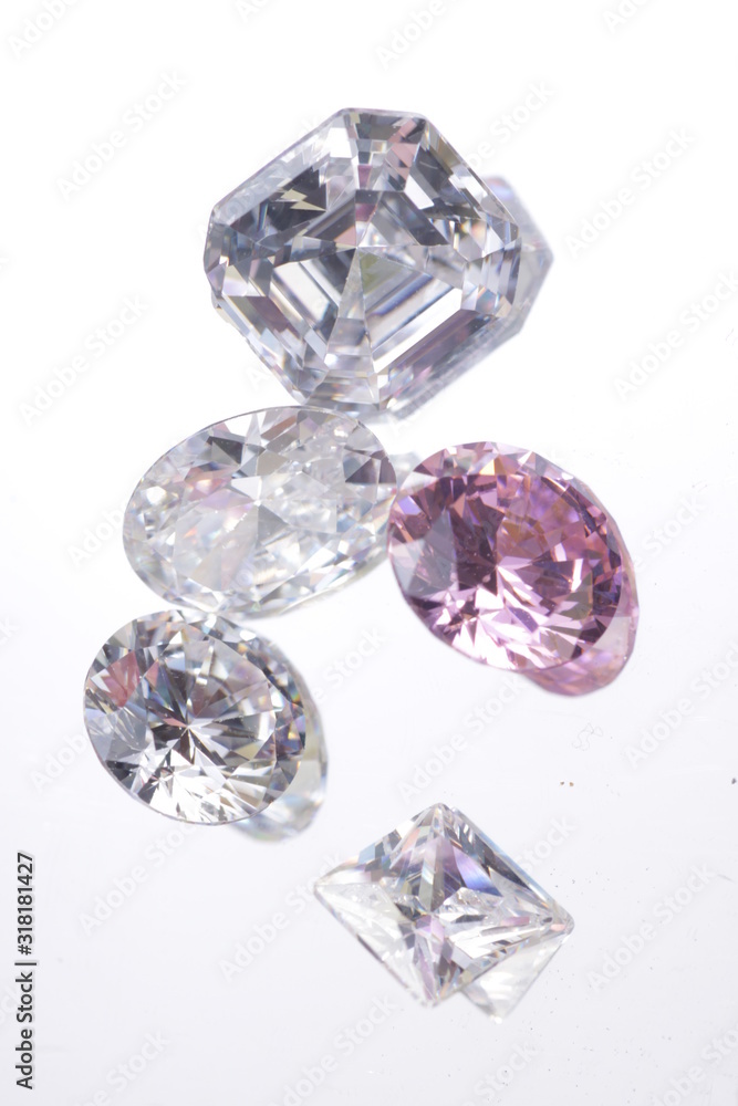 Close up shot of beautiful color zircon diamond beads for jewelry Close up shot of beautiful color zircon diamond beads for jewelry