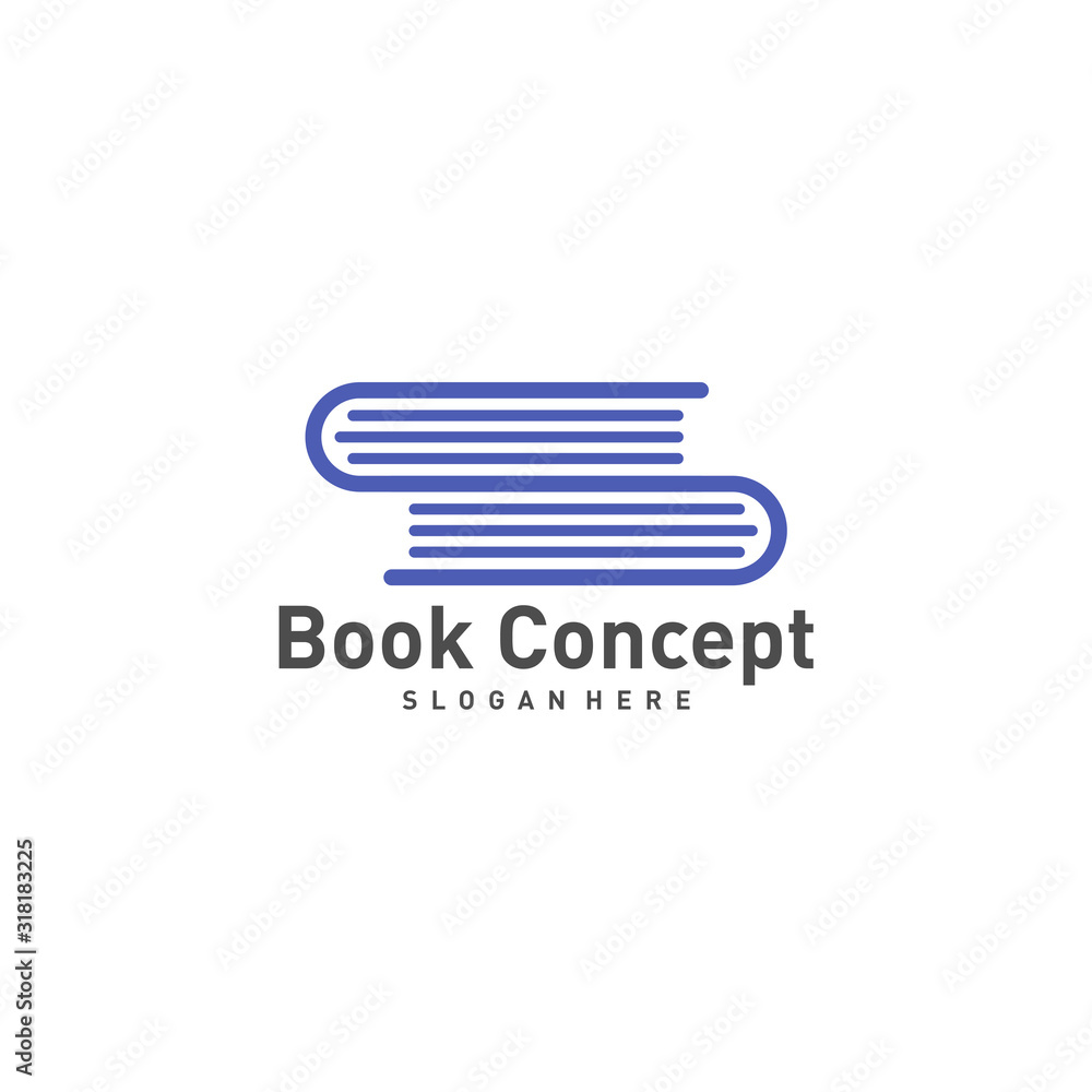 Book Logo design Template. Book icon logo concept vector Book Logo design Template. Book icon logo concept vector