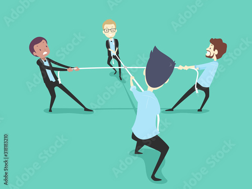 People Icebreaker Four Way Tug Of War Game