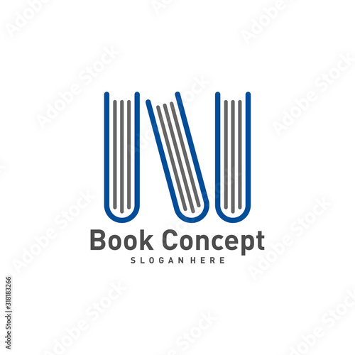 Book Logo design Template. Book icon logo concept vector