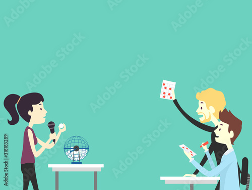 People Office Icebreaker Card Game Illustration