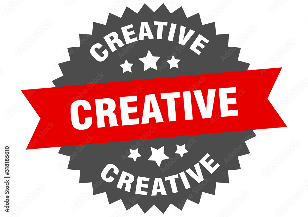 creative sign. creative circular band label. round creative sticker creative sign. creative circular band label. round creative sticker