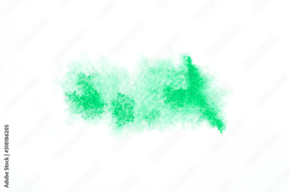 Abstract green watercolor on white paper Abstract green watercolor on white paper