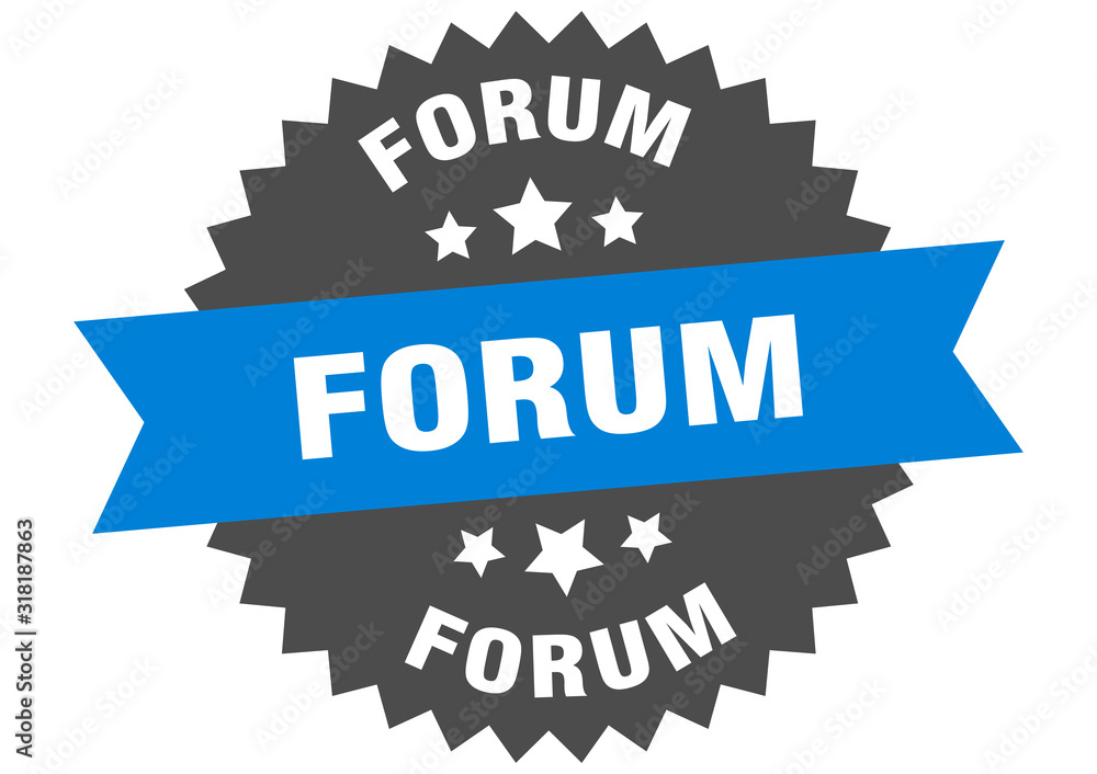Fototapeta premium forum sign. forum circular band label. round forum sticker
