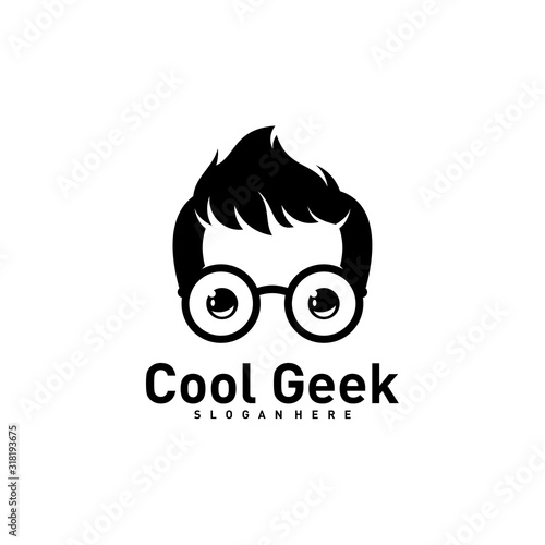 Social Geek Logo design template. Geek vector design icon. Illustration