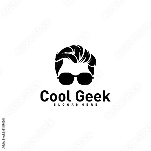 Social Geek Logo design template. Geek vector design icon. Illustration
