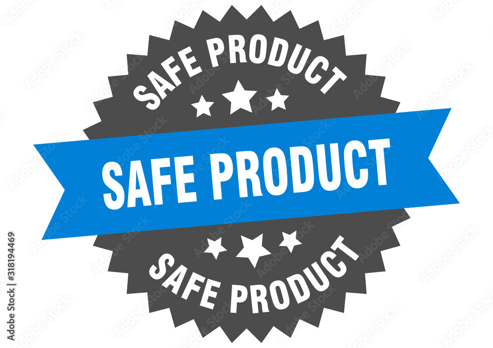 Fototapeta premium safe product sign. safe product circular band label. round safe product sticker