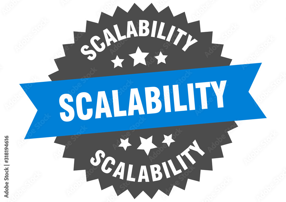 Fototapeta premium scalability sign. scalability circular band label. round scalability sticker