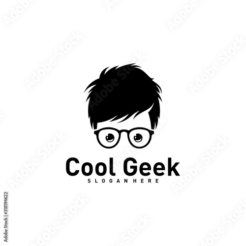 Social Geek Logo design template. Geek vector design icon. Illustration