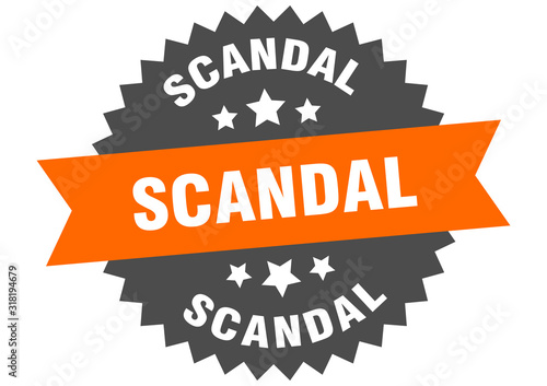 scandal sign. scandal circular band label. round scandal sticker