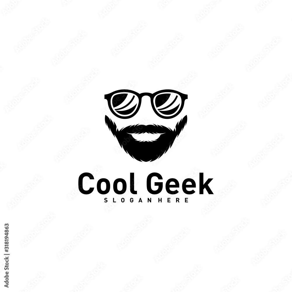 Social Geek Logo design template. Geek vector design icon. Illustration Social Geek Logo design template. Geek vector design icon. Illustration