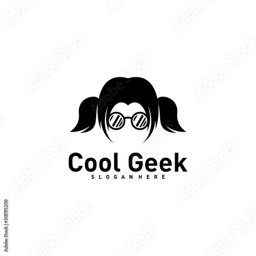 Social Geek Logo design template. Geek vector design icon. Illustration