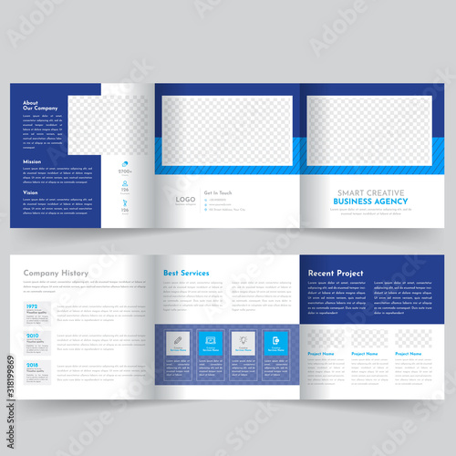 Square trifold brochure template