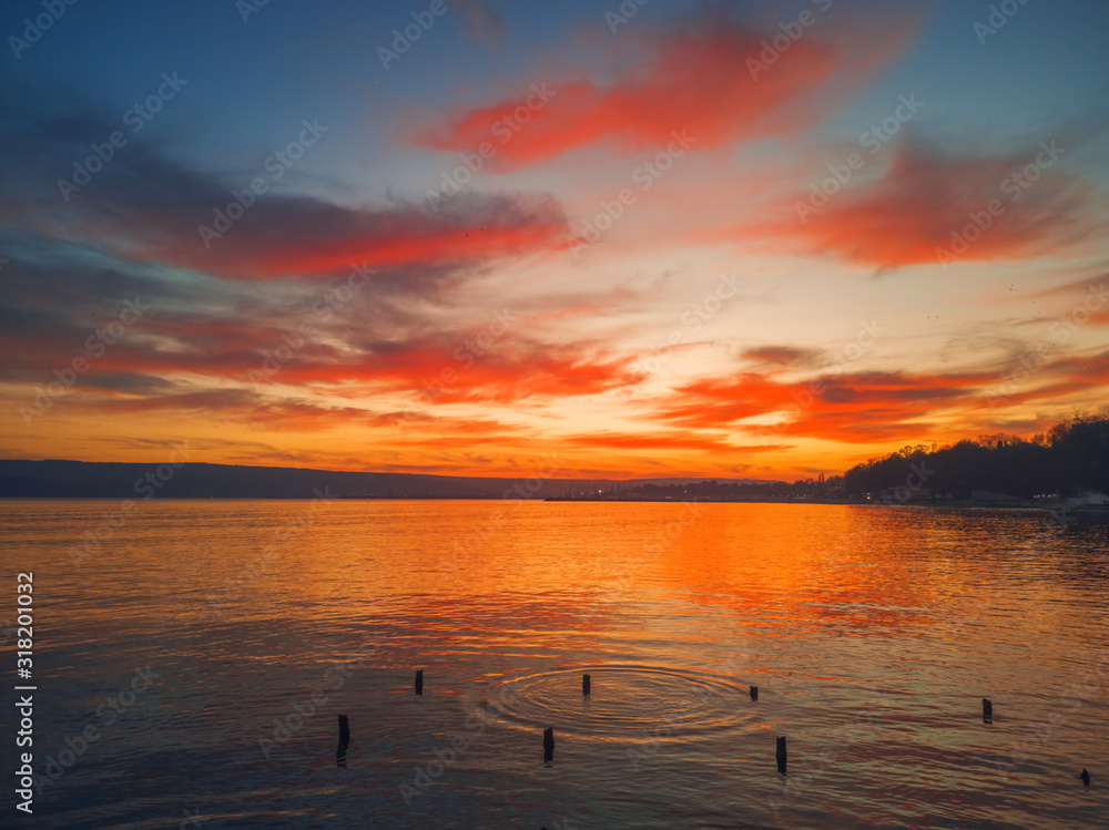 Beautiful cloudscape over the sea