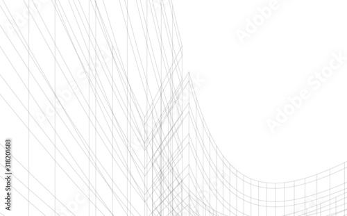Concept 3d architecture building, vector illustration