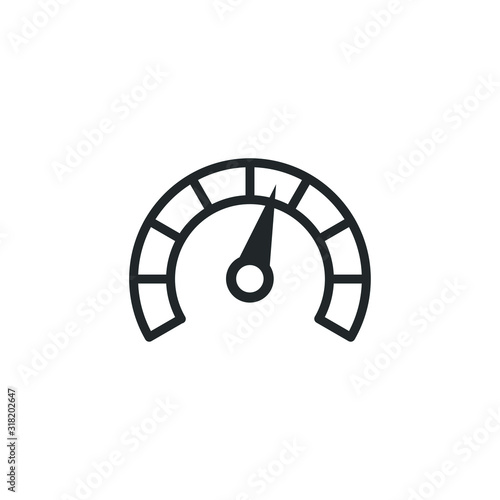 Speed test internet measure icon template color editable. Speedometer symbol vector sign isolated on white background illustration for graphic and web design.