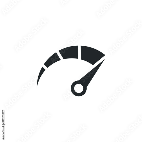 Speed test internet measure icon template color editable. Speedometer symbol vector sign isolated on white background illustration for graphic and web design.