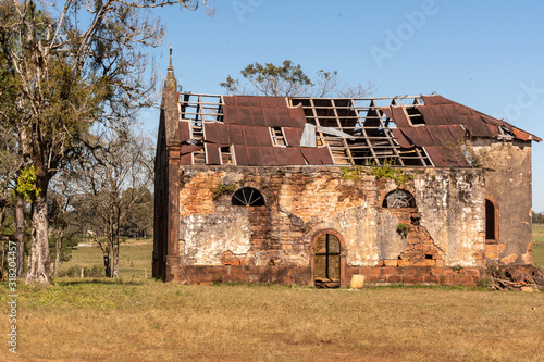 Chapel ruins built by Italian immigrants in Brazil