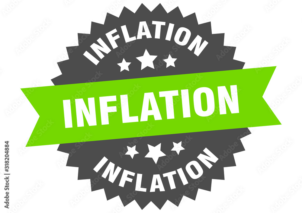 Fototapeta premium inflation sign. inflation circular band label. round inflation sticker