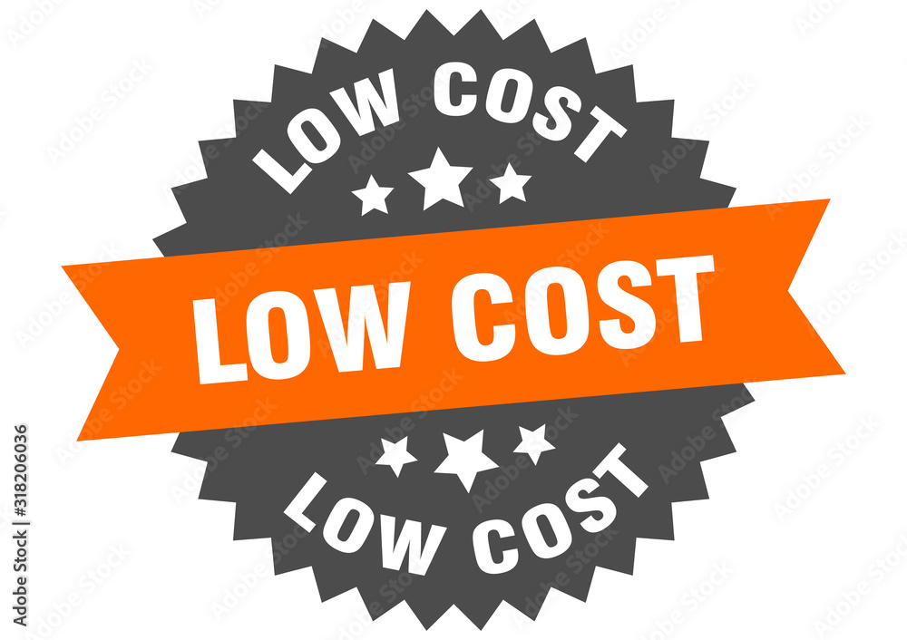 low cost sign. low cost circular band label. round low cost sticker low cost sign. low cost circular band label. round low cost sticker