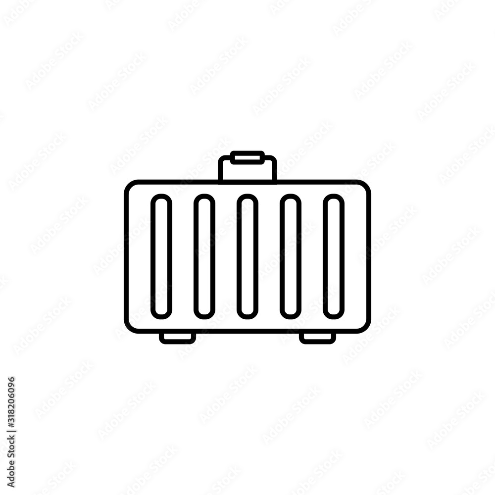 suitcase, luggage, bag, journey, travel line icon on white background suitcase, luggage, bag, journey, travel line icon on white background