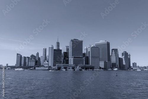 Besutiful view of Downotown Manhattan from Governors Island, NYC.