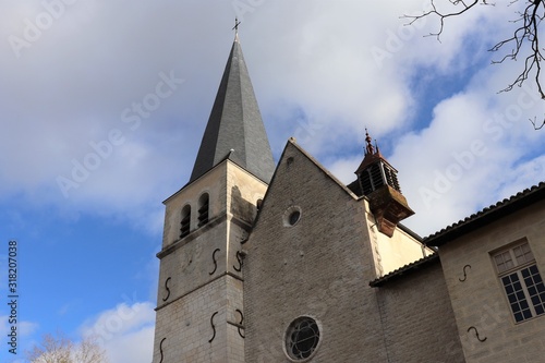 Abbaye d'Ambronay construite au 8 ème siècle - Département de l'Ain - Région Rhône Alpes - France - Vue extérieure