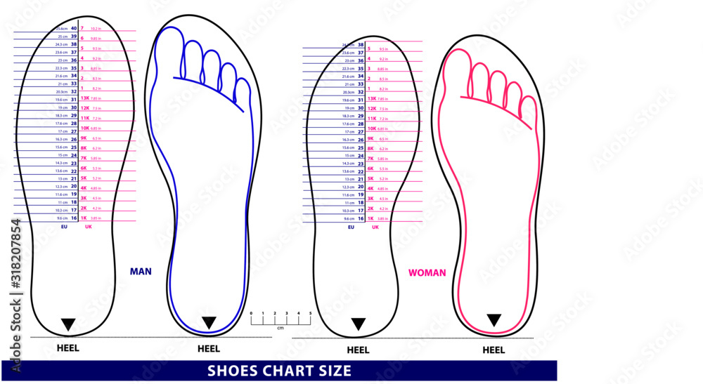 set of shoes chart size or socks chart size or measurement foot chart concept. easy to modify set of shoes chart size or socks chart size or measurement foot chart concept. easy to modify