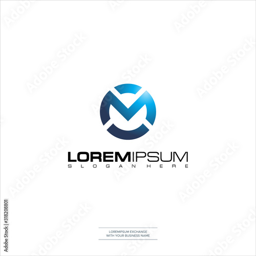 Letter CM logo icon design template elements Initial C M