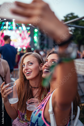 Enjoying the music festival