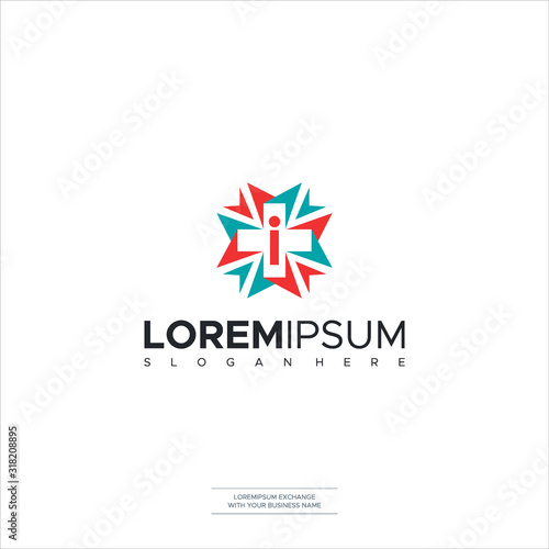 Free Download Letter I Health logo icon design template elements - GFXLoad