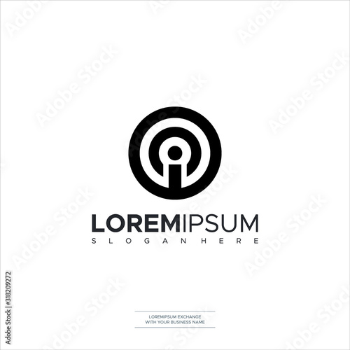Logo Design Letter I Icon Symbol IO OI IC OIC Template Elements