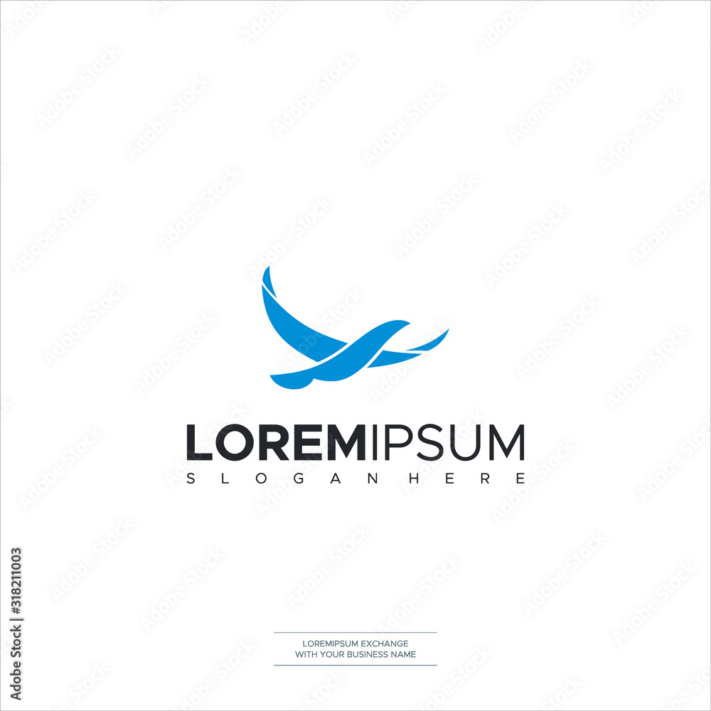 Bird Logo Logo template design. Minimalist letter logo vector Bird Logo Logo template design. Minimalist letter logo vector
