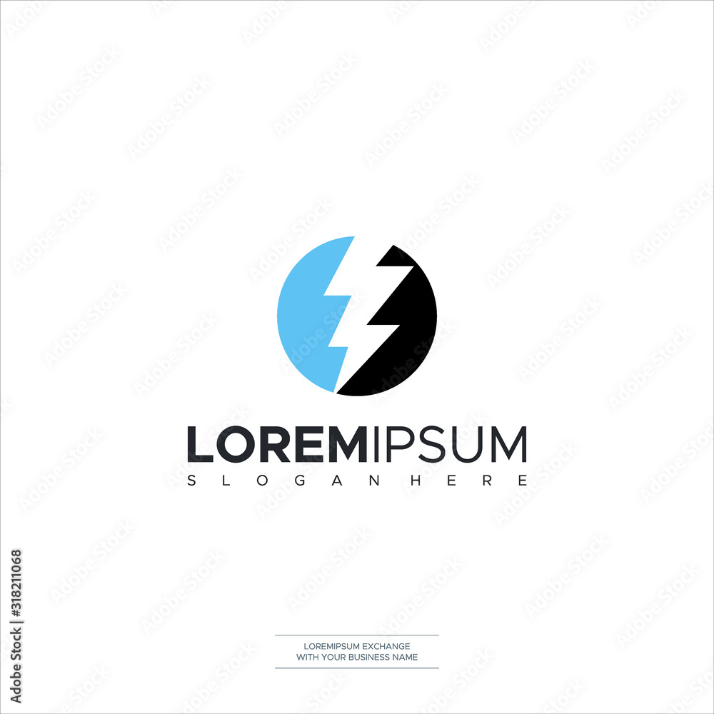 Creative Thunder Concept Logo Design Template Creative Thunder Concept Logo Design Template