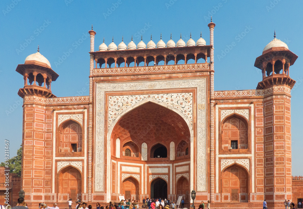 Taj Mahal East Gate Uttar Pradesh India Stock Photo Adobe Stock