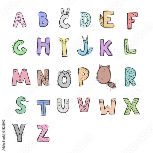 alphabet kinder child school illustration graphic