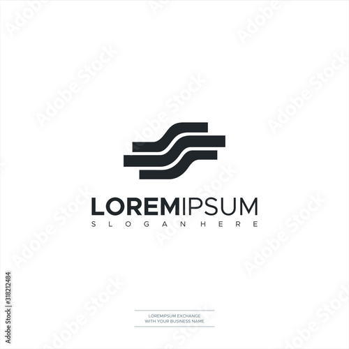 Letter SSS Logo Icon Symbols Vector Initial S