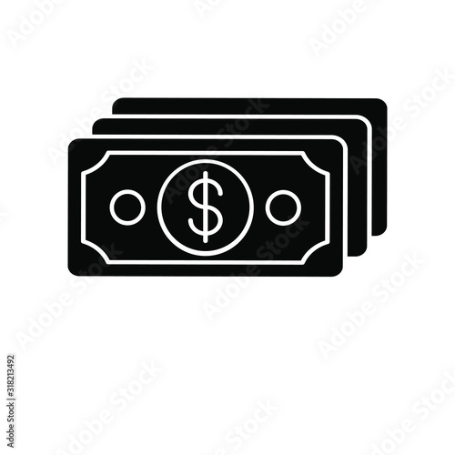 Money vector icon. cash illustration sign. dollar symbol. bank logo.