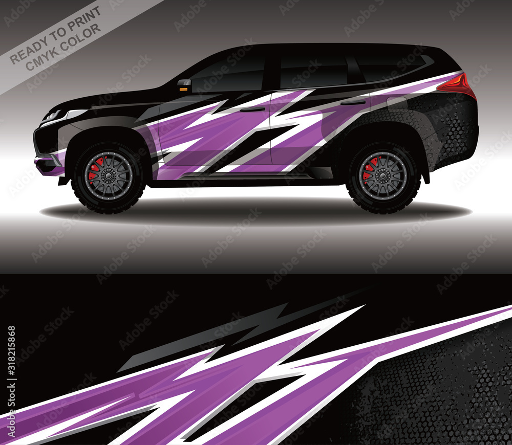 Car wrap decal design vector, custom livery race rally car vehicle sticker and tinting. Car wrap decal design vector, custom livery race rally car vehicle sticker and tinting.
