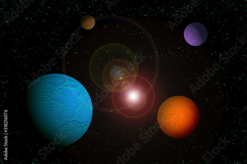 abstract fantasy outer space environment 3D